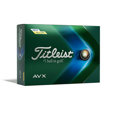 Titleist 2022 AVX Yellow Golf Balls